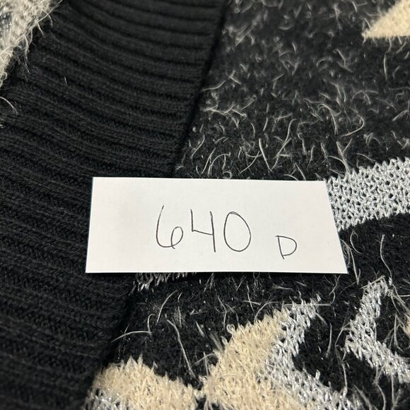 BCBG Max Azria Aztec Open Front Cardigan Artisan Pattern Size Large Boho Tribal - Picture 8 of 9